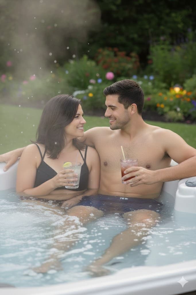 Dr. Sofia Rivera and her ever-attentive live-in assistant Juan Morales sunk deep into the steaming hot tub, bubbles swirling around them like a deliberate veil. She’s reclining against the edge in a barely-there bikini, one arm draped casually along the rim while the other accepts a fresh pour of champagne from Juan’s steady hand, his athletic frame glistening as he leans in just close enough to clink glasses—holding the toast a beat longer than strictly necessary. With Theodore once again “tied up” on the East Coast for the weekend, the two of them spent hours out there under the stars, laughter echoing softly as the jets kept everything… vigorously agitated, suggesting the good doctor’s idea of a restorative policy retreat involves far more hands-on relaxation than any official itinerary would ever admit.